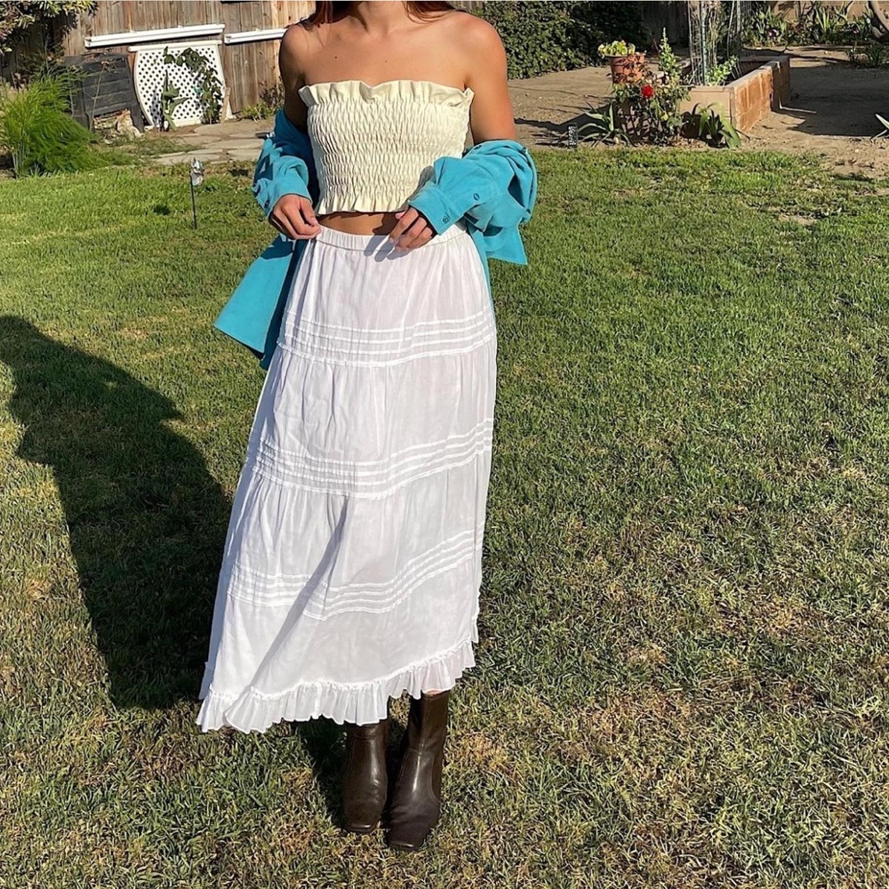 Vinatge Ruffled Tube Top